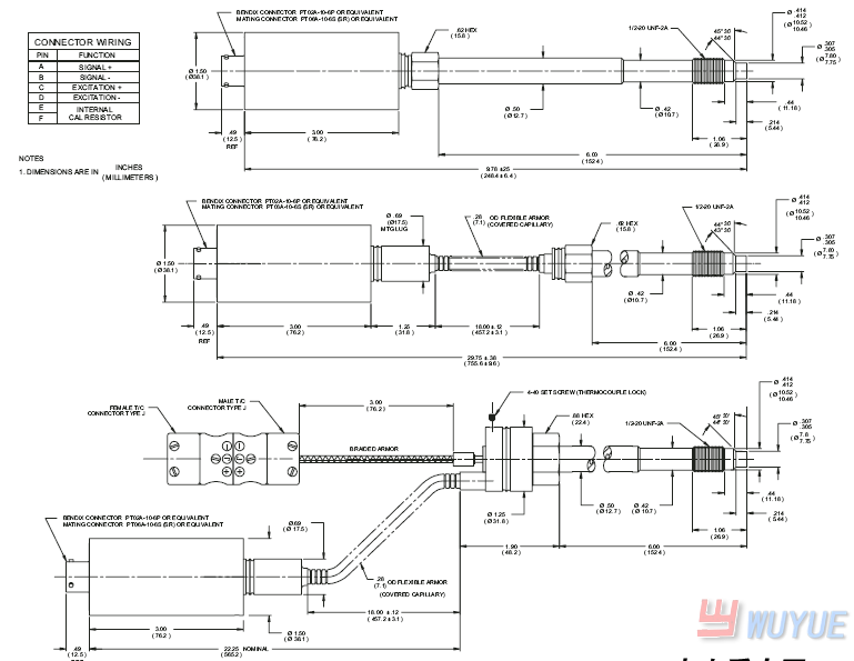 PT410高溫熔體壓力傳感器(high temperature melt pressure sensor)